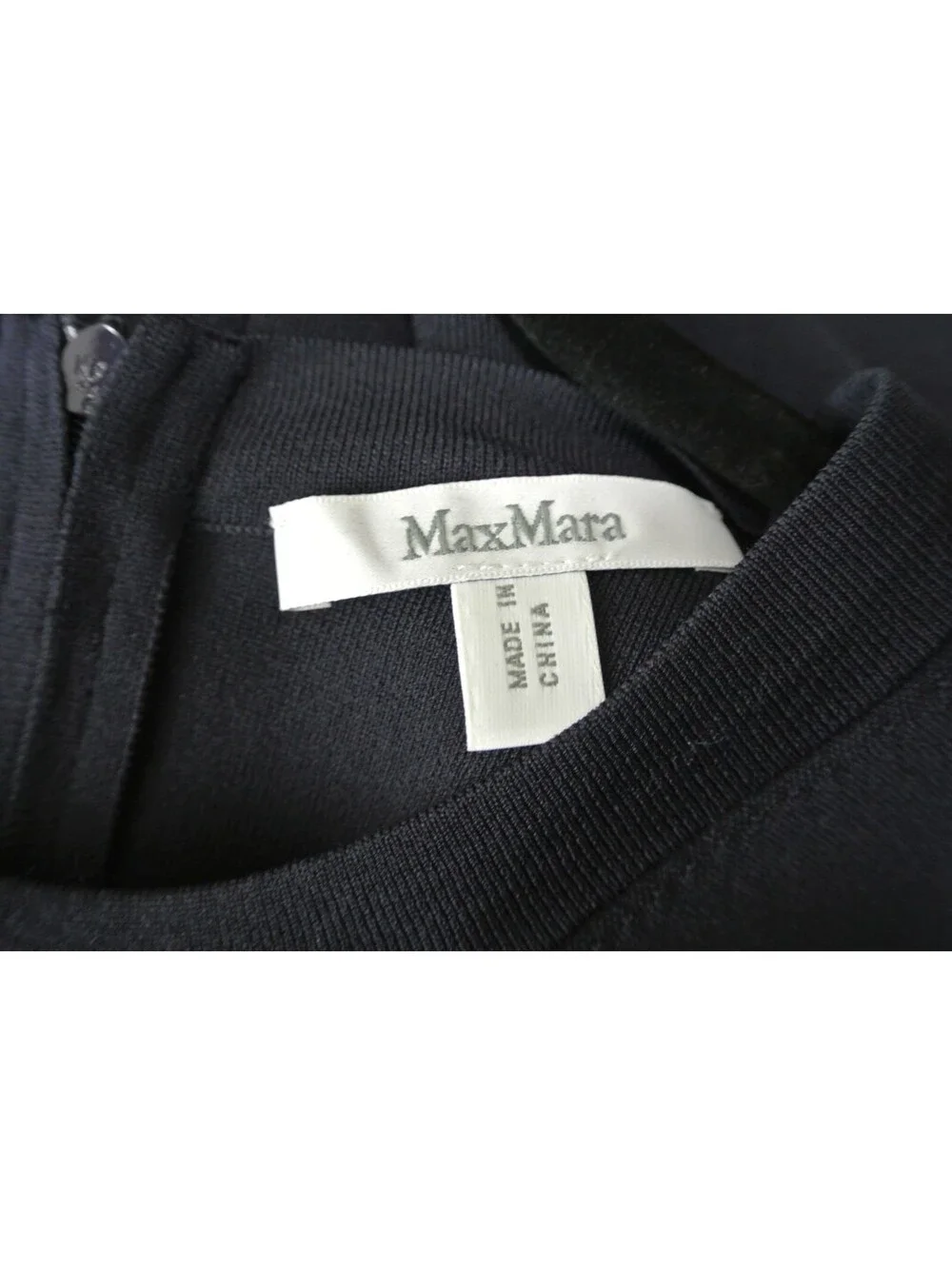 NEW, MaxMara viscose knit sheath dress Navy Size M #DD82